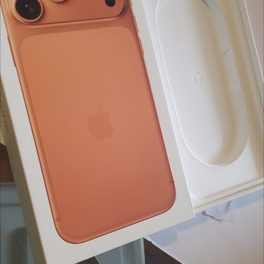 Apple iPhone in Bold Orange 17 Pro Max Box